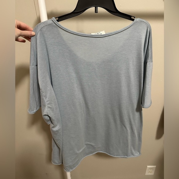 Zenana Dusty Blue Oversized Short Sleeve Top size medium - Picture 7 of 7